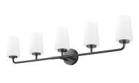 Five Light Vanity by Z-Lite - Montford Collection, Matte Black Finish - 7005-5V-MB