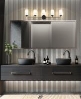 Five Light Vanity by Z-Lite - Montford Collection, Matte Black Finish - 7005-5V-MB