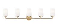 Five Light Vanity by Z-Lite - Montford Collection, Modern Gold Finish - 7005-5V-MGLD
