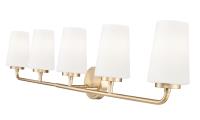 Five Light Vanity by Z-Lite - Montford Collection, Modern Gold Finish - 7005-5V-MGLD