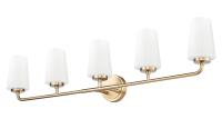 Five Light Vanity by Z-Lite - Montford Collection, Modern Gold Finish - 7005-5V-MGLD