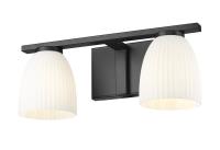 Two Light Vanity by Z-Lite - Naya Collection, Matte Black Finish - 7518-2V-MB