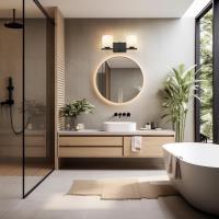 Two Light Vanity by Z-Lite - Naya Collection, Matte Black Finish - 7518-2V-MB