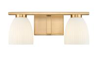 Two Light Vanity by Z-Lite - Naya Collection, Modern Gold Finish - 7518-2V-MGLD