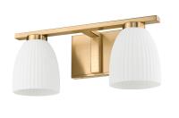 Two Light Vanity by Z-Lite - Naya Collection, Modern Gold Finish - 7518-2V-MGLD