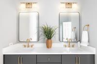 Two Light Vanity by Z-Lite - Naya Collection, Modern Gold Finish - 7518-2V-MGLD