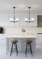 Three Light Chandelier by Z-Lite - Naya Collection, Matte Black Finish - 7518-3MB