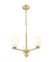 Three Light Chandelier by Z-Lite - Naya Collection, Modern Gold Finish - 7518-3MGLD