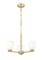 Three Light Chandelier by Z-Lite - Naya Collection, Modern Gold Finish - 7518-3MGLD