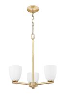 Three Light Chandelier by Z-Lite - Naya Collection, Modern Gold Finish - 7518-3MGLD