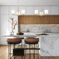 Three Light Chandelier by Z-Lite - Naya Collection, Modern Gold Finish - 7518-3MGLD