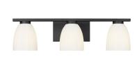 Three Light Vanity by Z-Lite - Naya Collection, Matte Black Finish - 7518-3V-MB