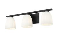 Three Light Vanity by Z-Lite - Naya Collection, Matte Black Finish - 7518-3V-MB