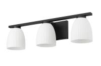 Three Light Vanity by Z-Lite - Naya Collection, Matte Black Finish - 7518-3V-MB