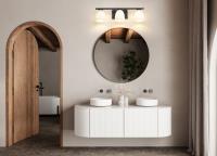 Three Light Vanity by Z-Lite - Naya Collection, Matte Black Finish - 7518-3V-MB