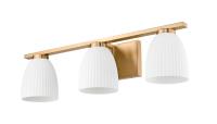 Three Light Vanity by Z-Lite - Naya Collection, Modern Gold Finish - 7518-3V-MGLD