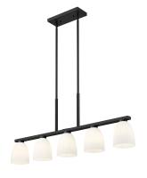 Five Light Linear Chandelier by Z-Lite - Naya Collection, Matte Black Finish - 7518-5L-MB
