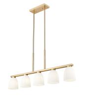 Five Light Linear Chandelier by Z-Lite - Naya Collection, Modern Gold Finish - 7518-5L-MGLD