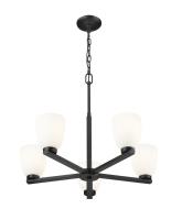 Five Light Chandelier by Z-Lite - Naya Collection, Matte Black Finish - 7518-5MB