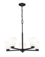 Five Light Chandelier by Z-Lite - Naya Collection, Matte Black Finish - 7518-5MB