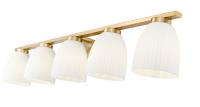 Five Light Vanity by Z-Lite - Naya Collection, Modern Gold Finish - 7518-5V-MGLD
