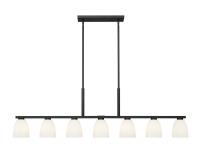 Seven Light Linear Chandelier by Z-Lite - Naya Collection, Matte Black Finish - 7518-7L-MB