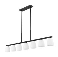 Seven Light Linear Chandelier by Z-Lite - Naya Collection, Matte Black Finish - 7518-7L-MB