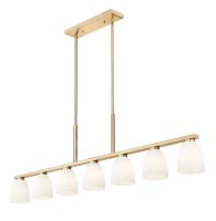 Seven Light Linear Chandelier by Z-Lite - Naya Collection, Modern Gold Finish - 7518-7L-MGLD