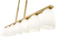Seven Light Linear Chandelier by Z-Lite - Naya Collection, Modern Gold Finish - 7518-7L-MGLD