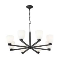 Eight Light Chandelier by Z-Lite - Naya Collection, Matte Black Finish - 7518-8MB