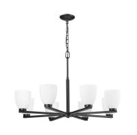 Eight Light Chandelier by Z-Lite - Naya Collection, Matte Black Finish - 7518-8MB