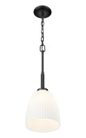 One Light Pendant by Z-Lite - Naya Collection, Matte Black Finish - 7518P8-MB