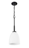 One Light Pendant by Z-Lite - Naya Collection, Matte Black Finish - 7518P8-MB