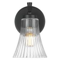 One Light Wall Sconce by Z-Lite - Belle Collection, Matte Black Finish - 7519-1S-MB