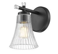 One Light Wall Sconce by Z-Lite - Belle Collection, Matte Black Finish - 7519-1S-MB