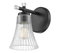 One Light Wall Sconce by Z-Lite - Belle Collection, Matte Black Finish - 7519-1S-MB