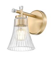 One Light Wall Sconce by Z-Lite - Belle Collection, Modern Gold Finish - 7519-1S-MGLD