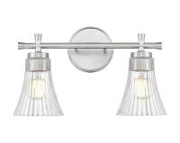 Two Light Vanity by Z-Lite - Belle Collection, Brushed Nickel Finish - 7519-2V-BN