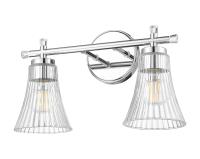 Two Light Vanity by Z-Lite - Belle Collection, Chrome Finish - 7519-2V-CH