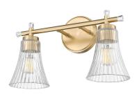 Two Light Vanity by Z-Lite - Belle Collection, Modern Gold Finish - 7519-2V-MGLD