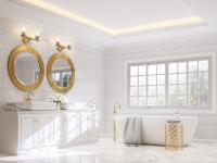 Two Light Vanity by Z-Lite - Belle Collection, Modern Gold Finish - 7519-2V-MGLD