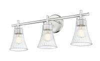 Three Light Vanity by Z-Lite - Belle Collection, Brushed Nickel Finish - 7519-3V-BN