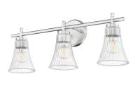 Three Light Vanity by Z-Lite - Belle Collection, Brushed Nickel Finish - 7519-3V-BN