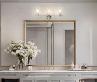 Three Light Vanity by Z-Lite - Belle Collection, Brushed Nickel Finish - 7519-3V-BN