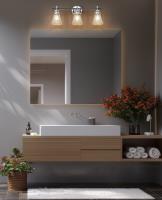 Three Light Vanity by Z-Lite - Belle Collection, Chrome Finish - 7519-3V-CH