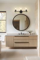 Three Light Vanity by Z-Lite - Belle Collection, Matte Black Finish - 7519-3V-MB