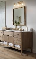 Three Light Vanity by Z-Lite - Belle Collection, Modern Gold Finish - 7519-3V-MGLD