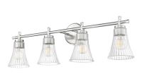 Four Light Vanity by Z-Lite - Belle Collection, Brushed Nickel Finish - 7519-4V-BN