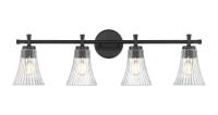 Four Light Vanity by Z-Lite - Belle Collection, Matte Black Finish - 7519-4V-MB