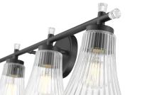Four Light Vanity by Z-Lite - Belle Collection, Matte Black Finish - 7519-4V-MB